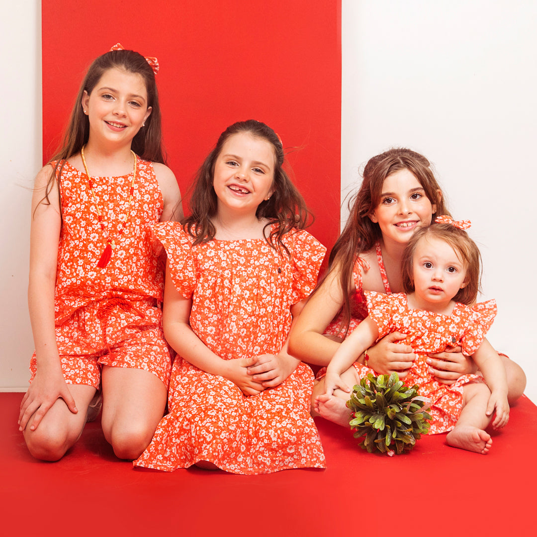 Blusa Amelia flores rojas