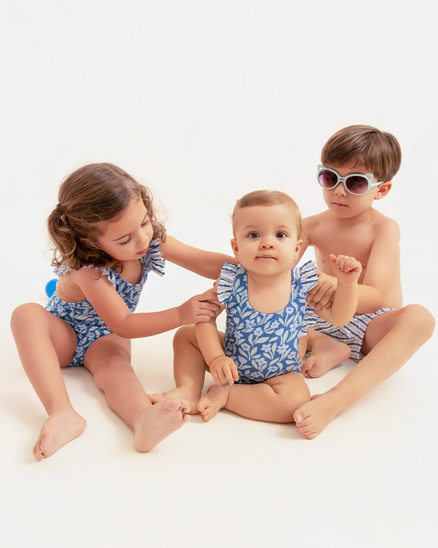 Short De Baño Ondas Azul