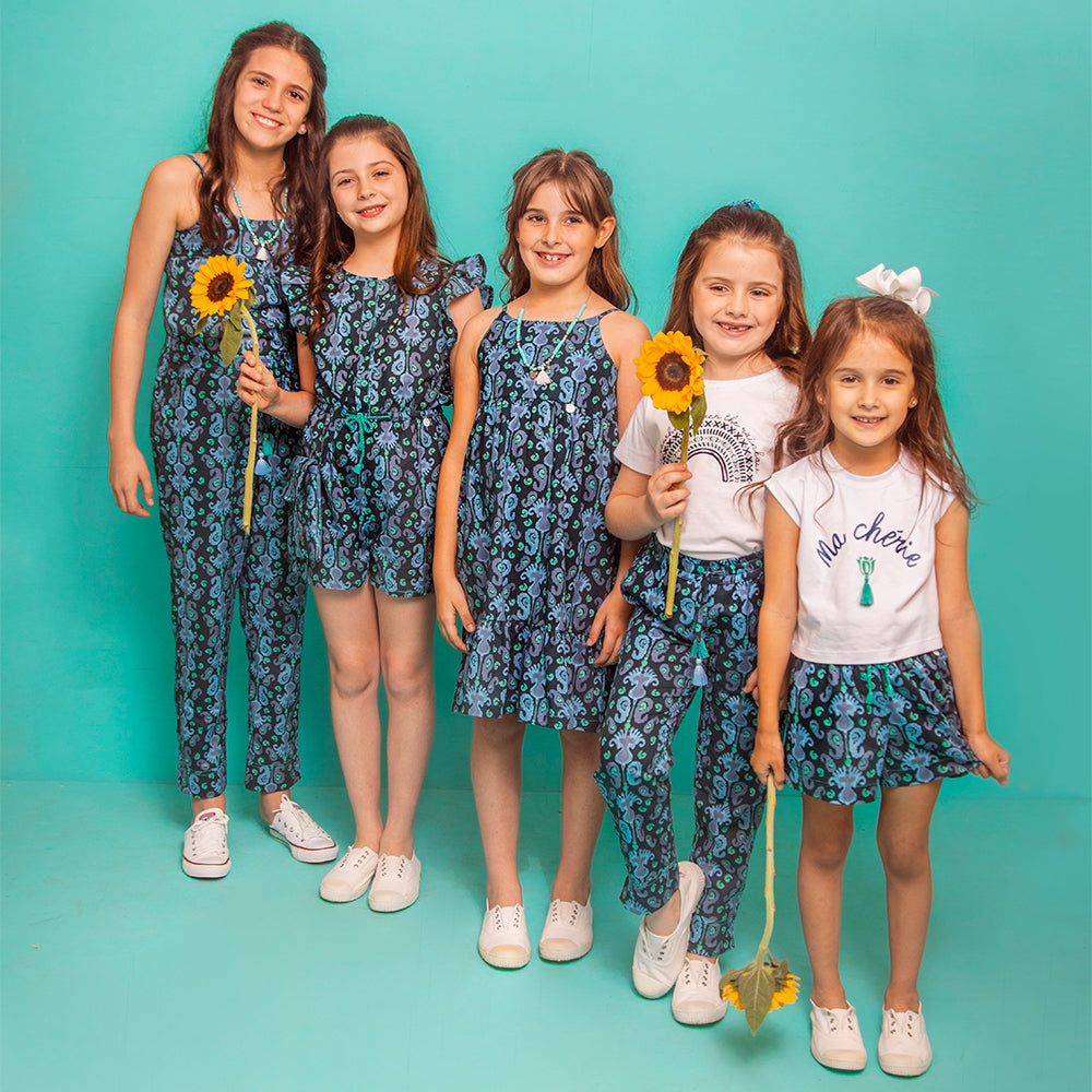 Mameluco susi estampado azul