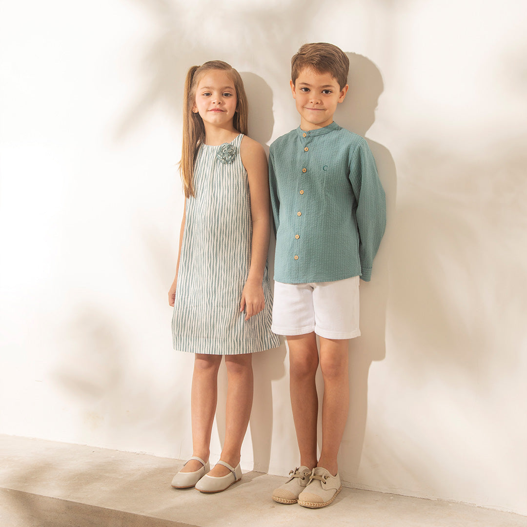 Vestido Emma Anarruga Rayas Aqua