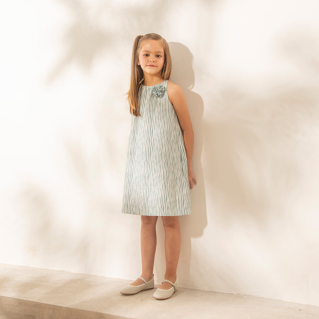 Vestido Emma Anarruga Rayas Aqua