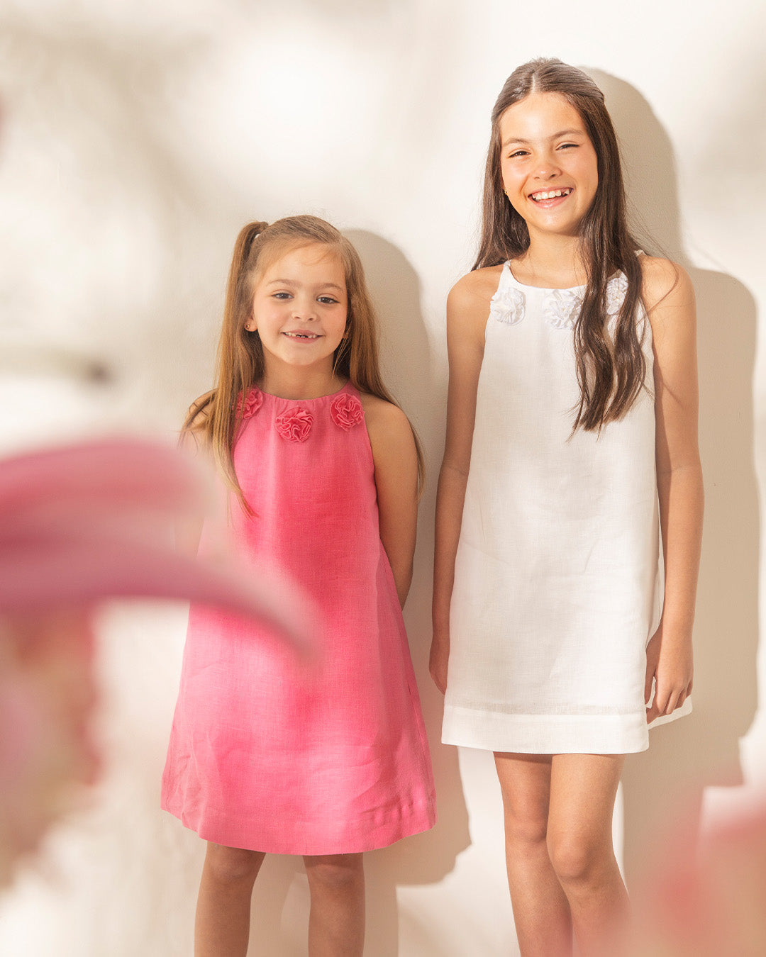 Vestido Emma Lino Rosa