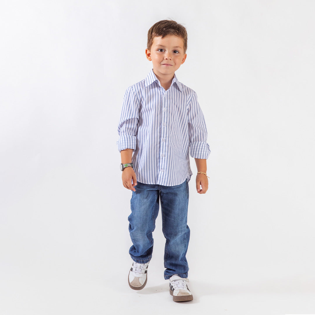 Camisa Nacho Rayas Azul