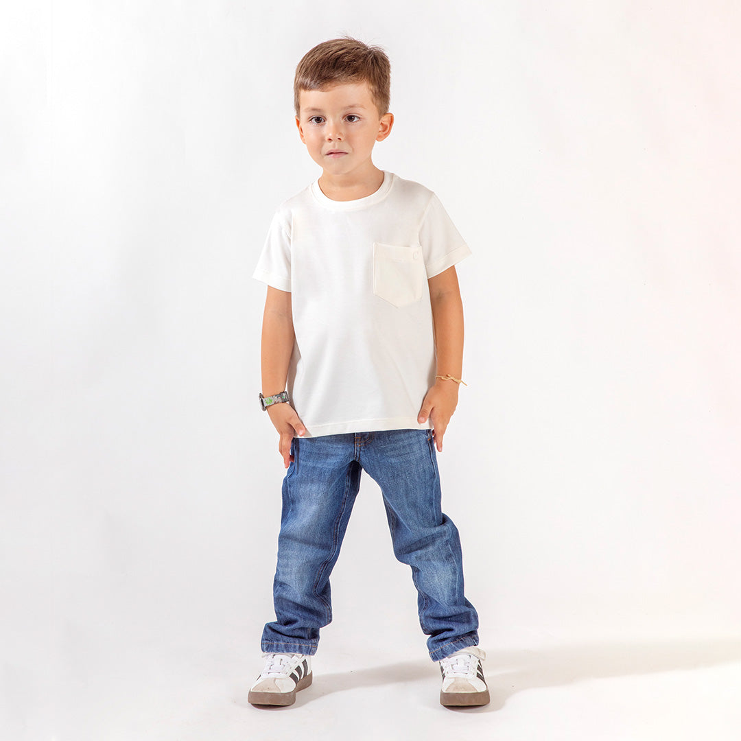 Remera Varón Con Bolsillo Natural