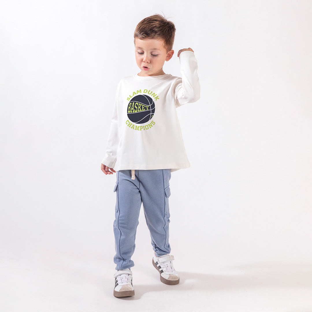 Remera Varón Basket Natural