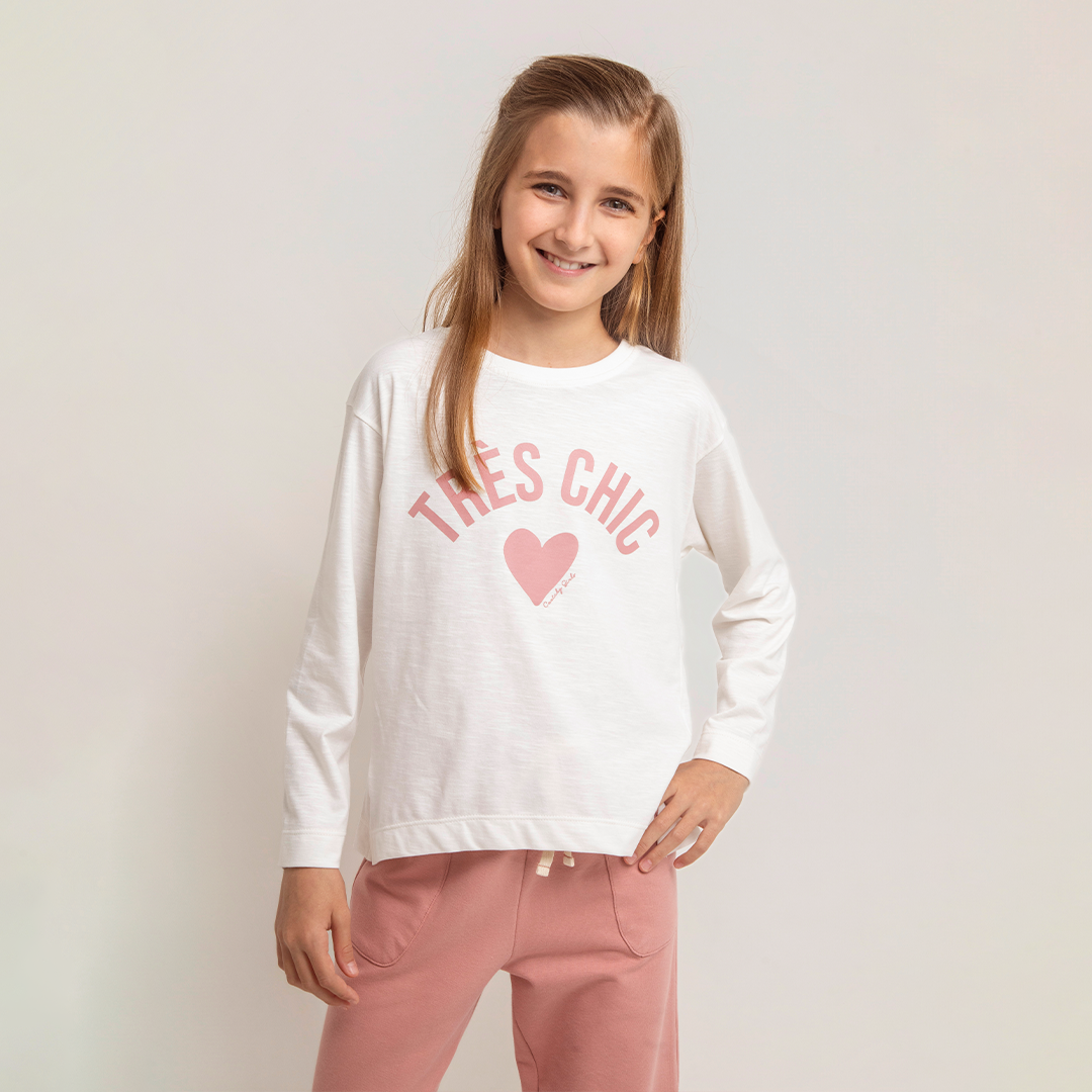 Remera Manga Larga Natural Tres Chic