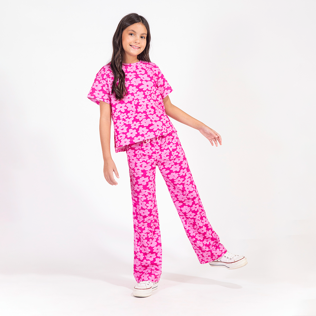 Pantalon Campana Magnolia Fucsia