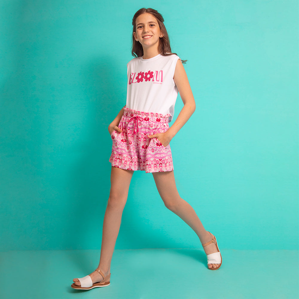 Remera Lolita bloom blanco