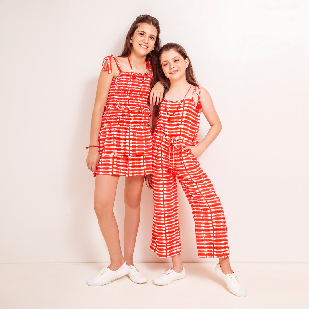 Mameluco largo batik rojo