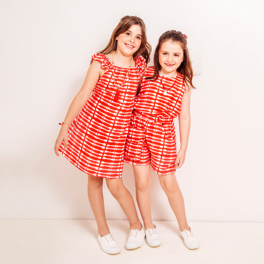 Vestido Daniela batik rojo