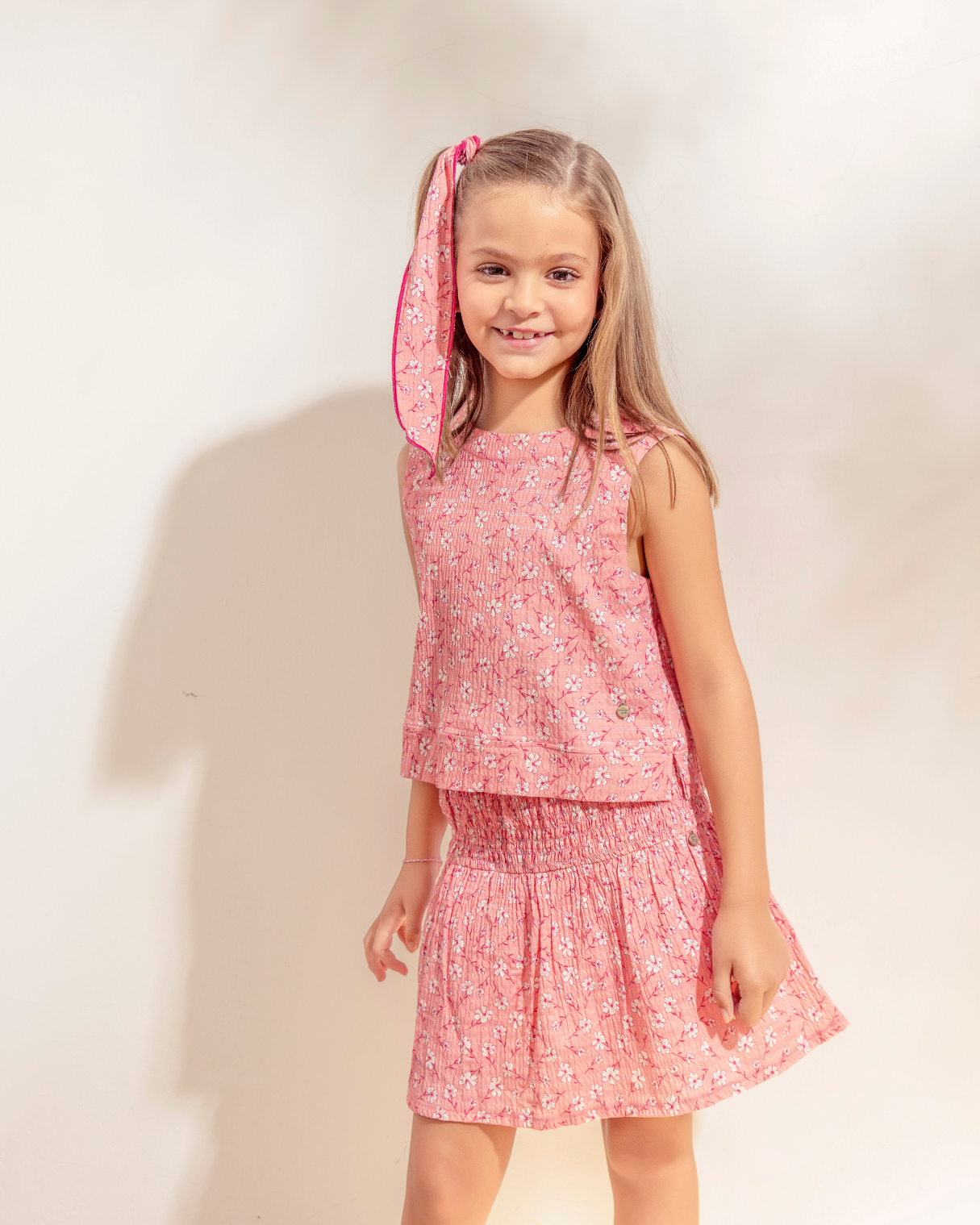 Blusa Bruna Flores Rosa