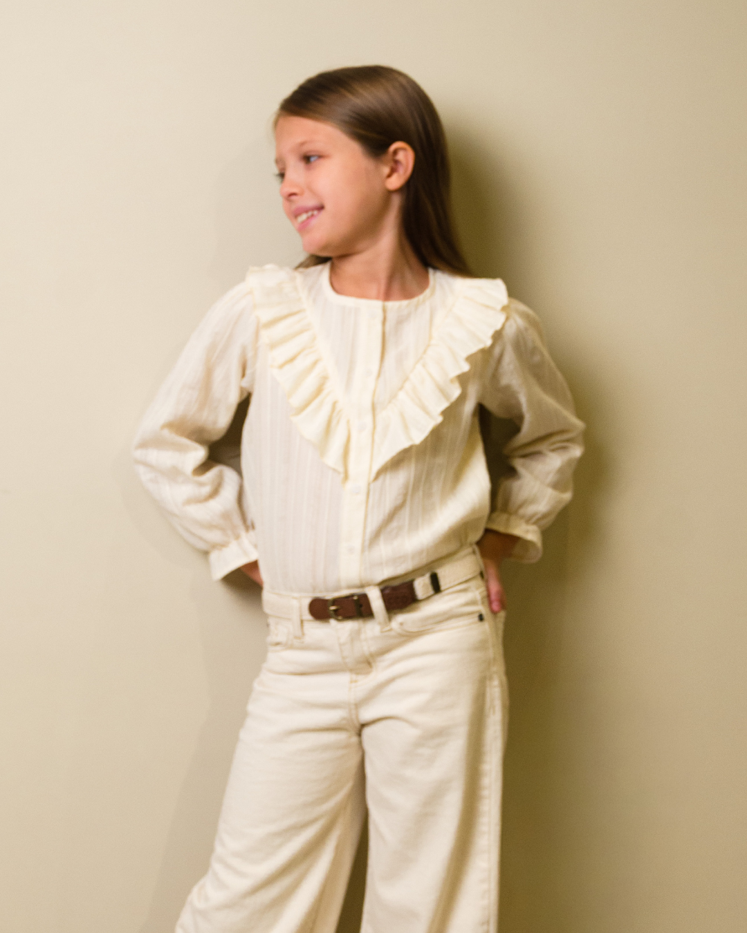 Camisa Renate Rayas Vainilla