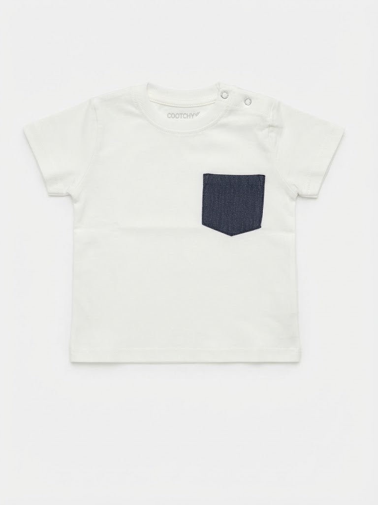 Remera Bebe Bolsillo Azul Denim
