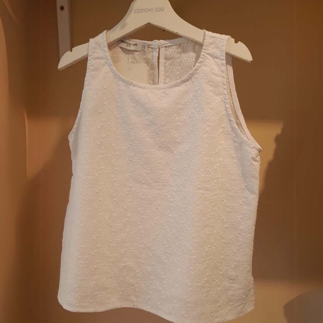 Blusa Amelia Broderie Blanco