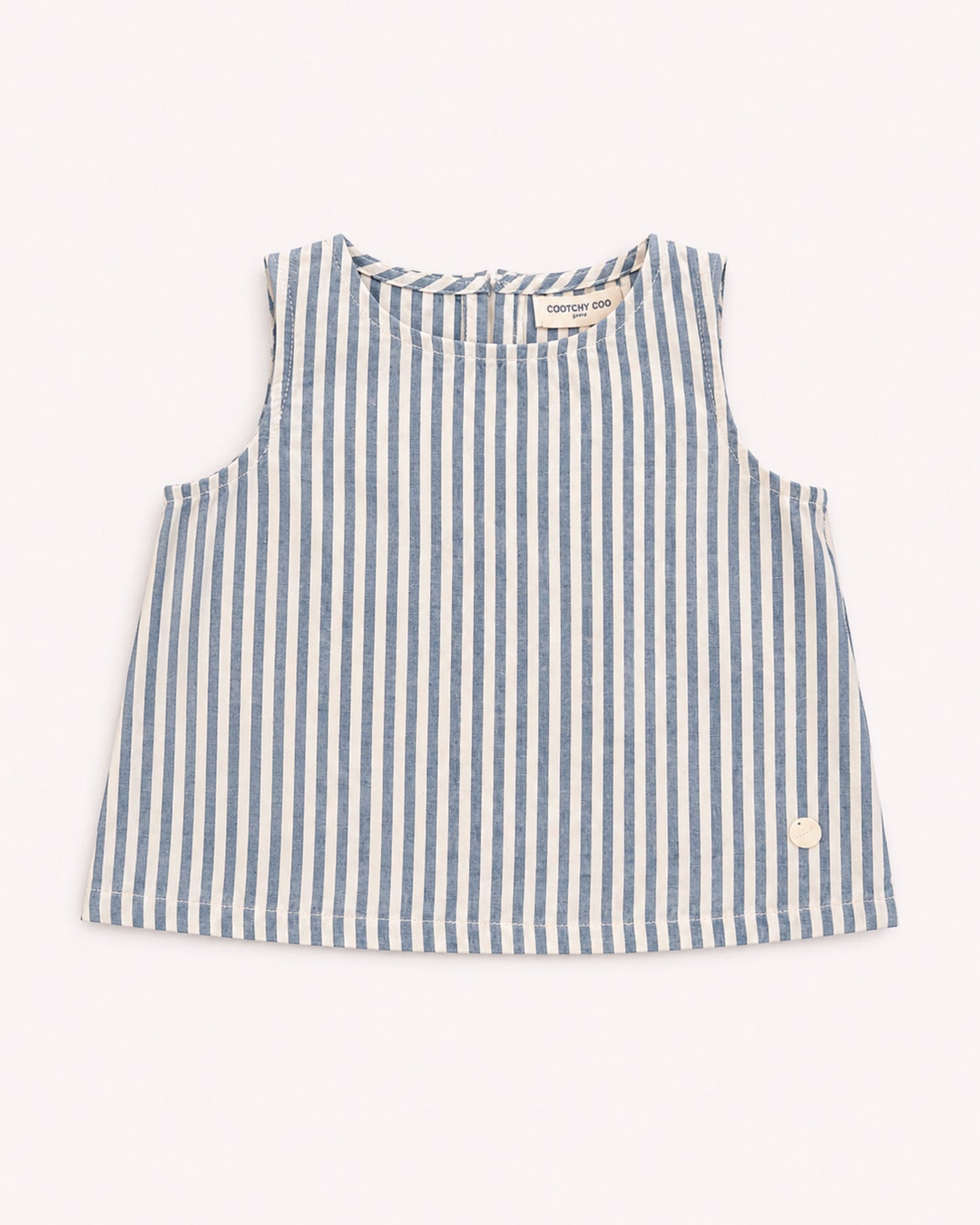 Blusa Pao Rayas Denim Azul