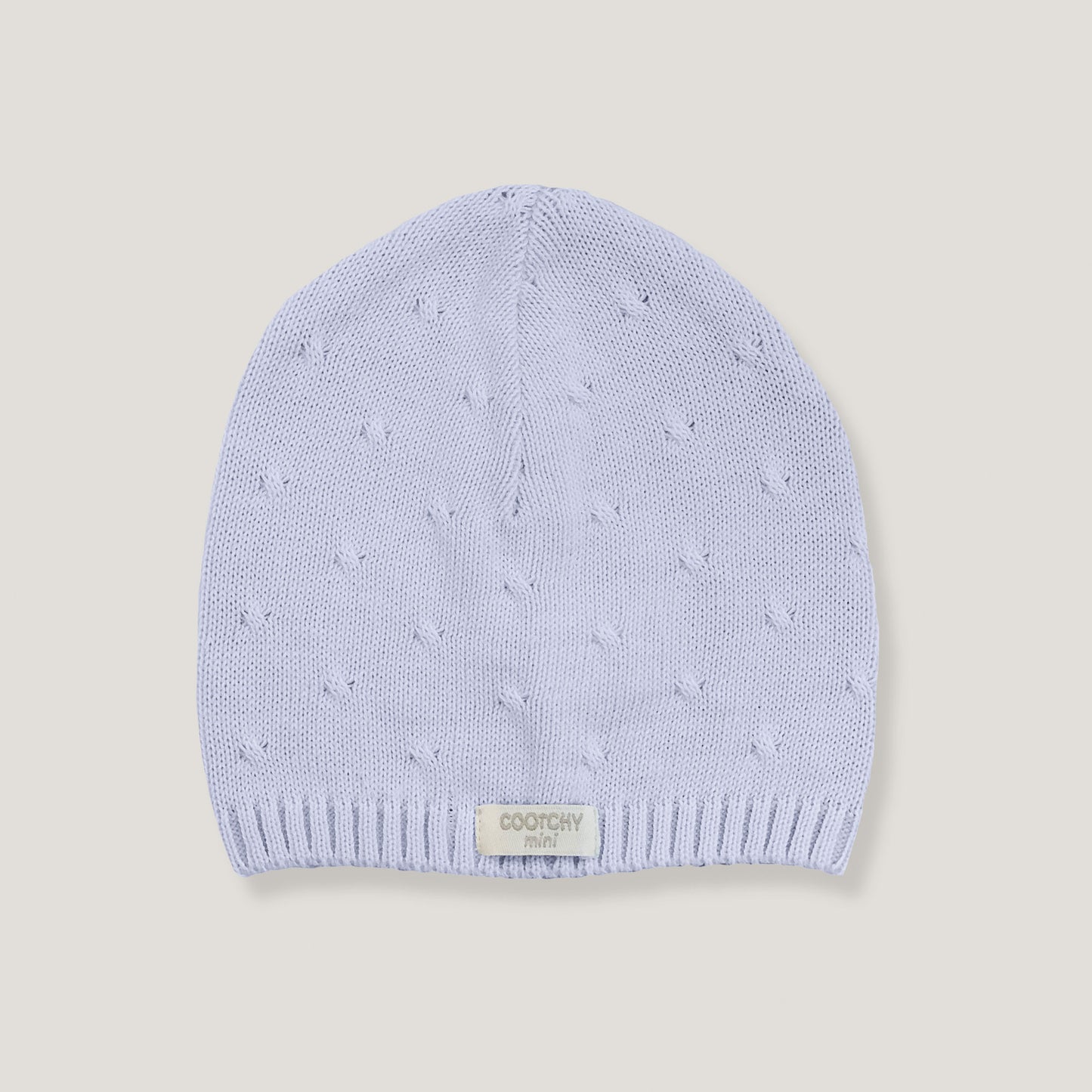 Gorro gotas trenza celeste