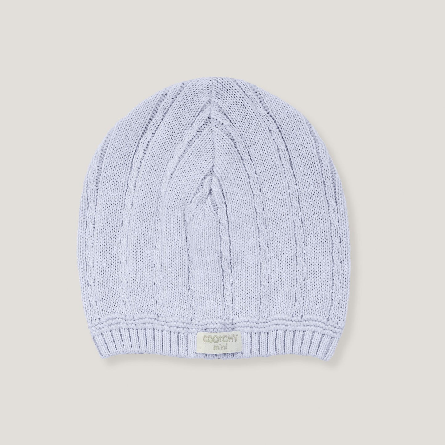 Gorro trenza finita celeste