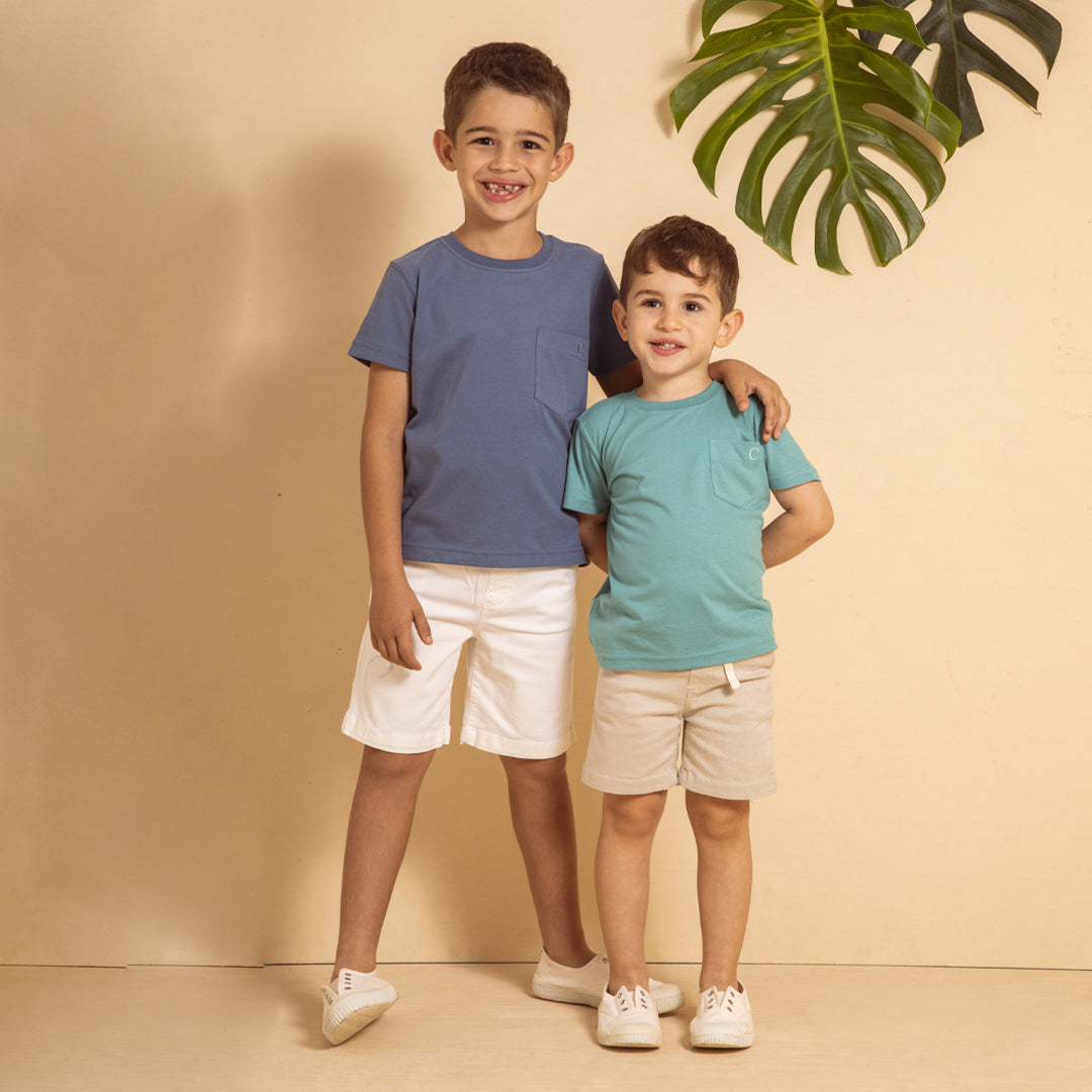 Remera Varon con bolsillo azul