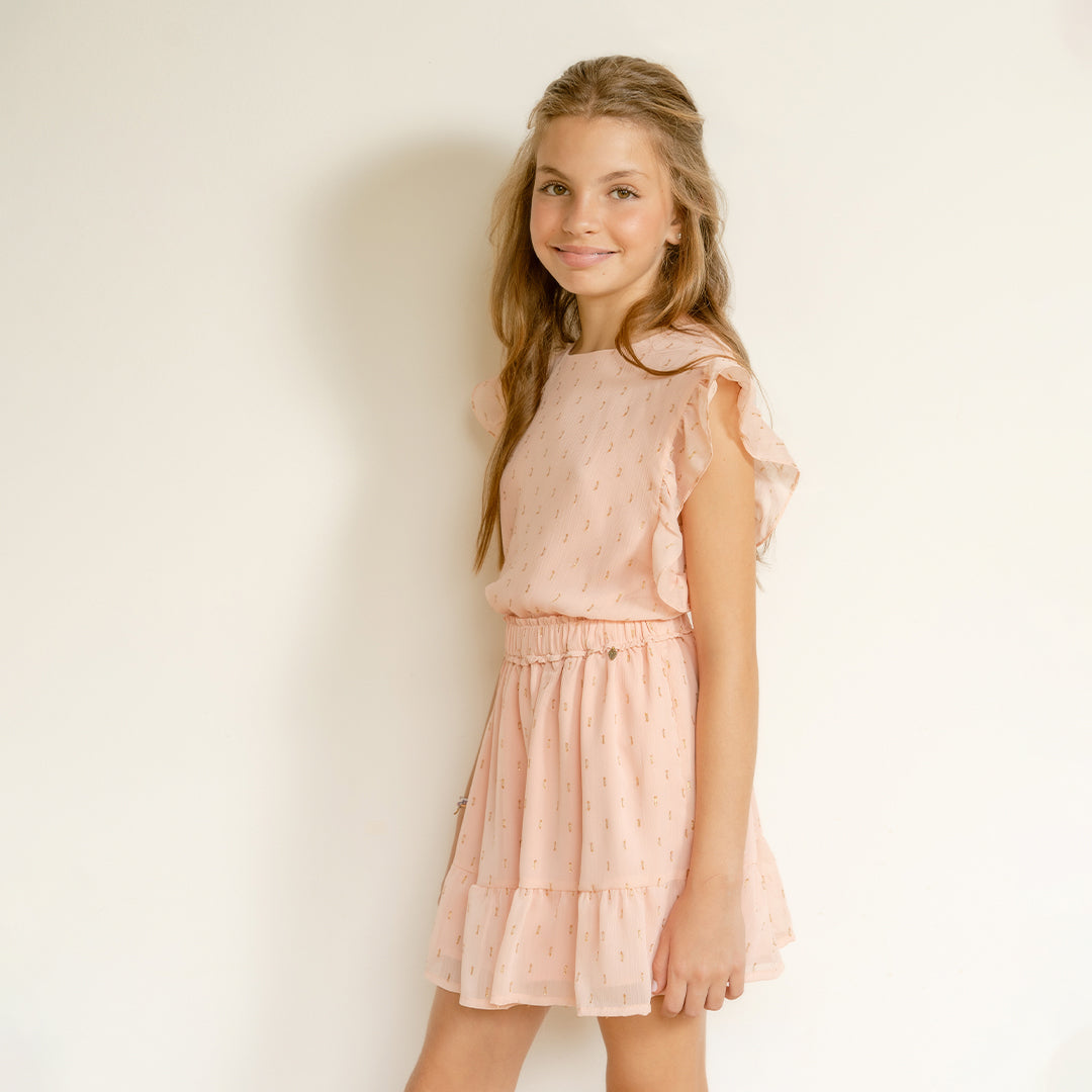 Pollera Marta Brillito Rosa