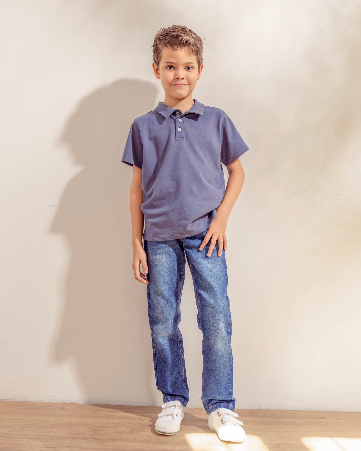 Remera Polo Azul