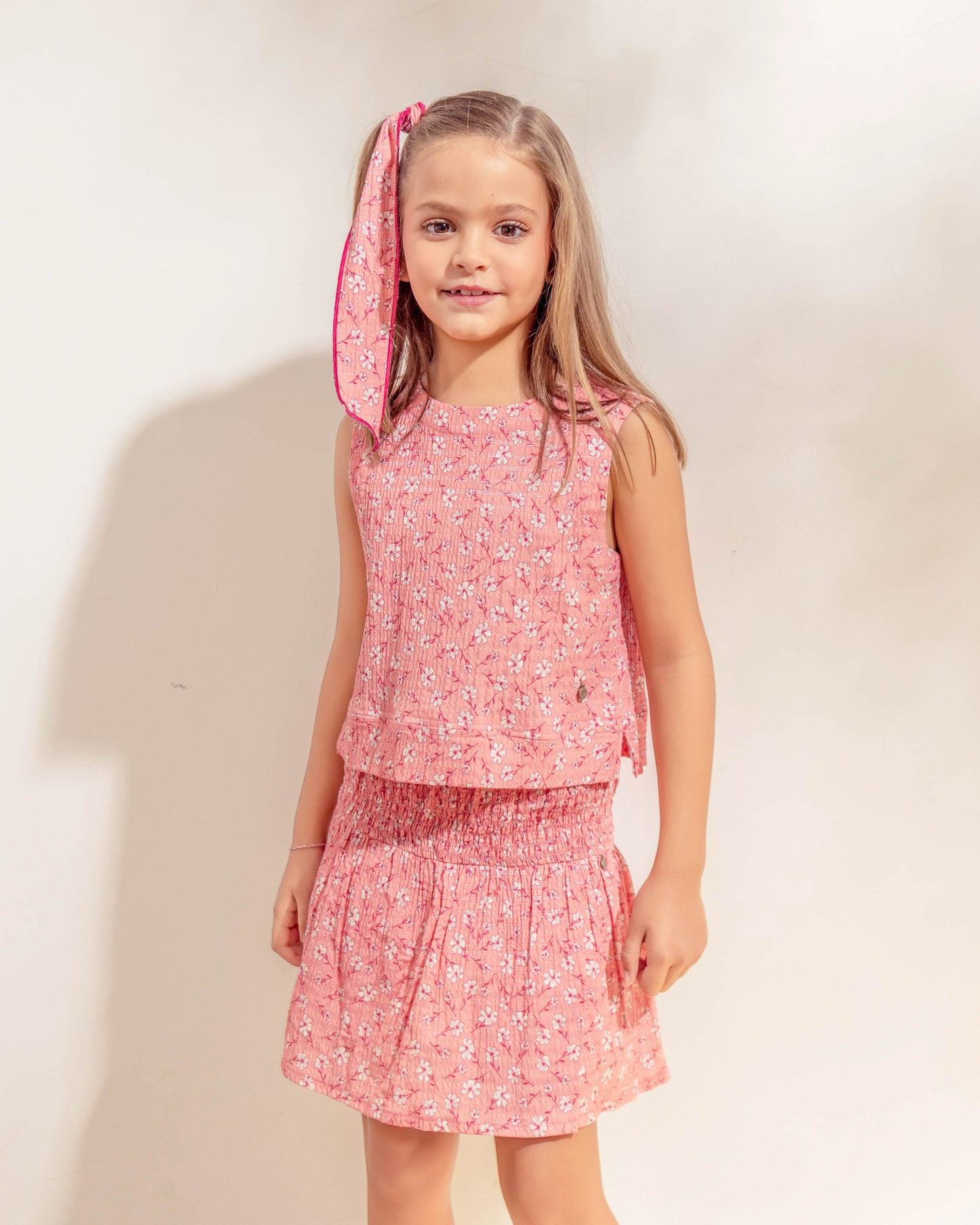 Blusa Bruna Flores Rosa