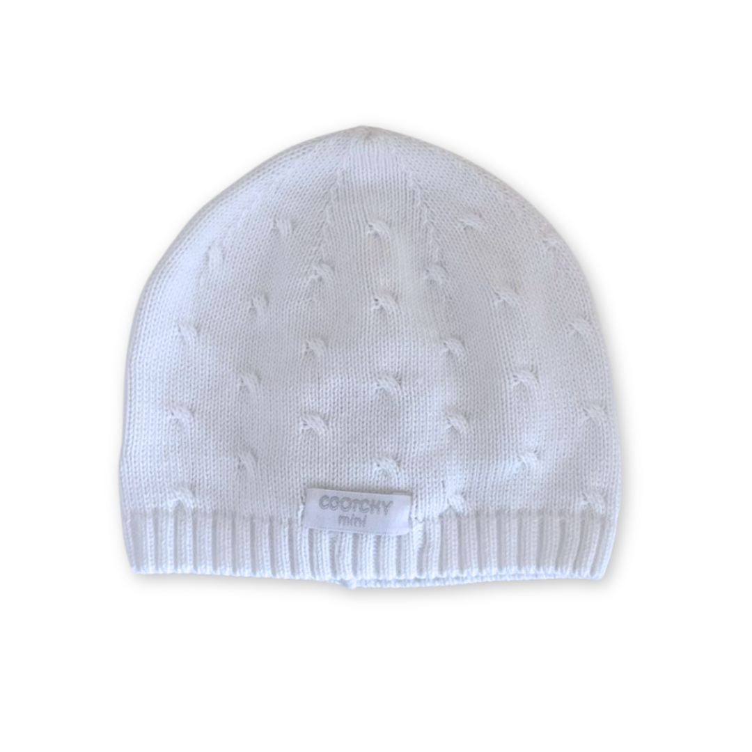 Gorro Gotas Trenza Blanco