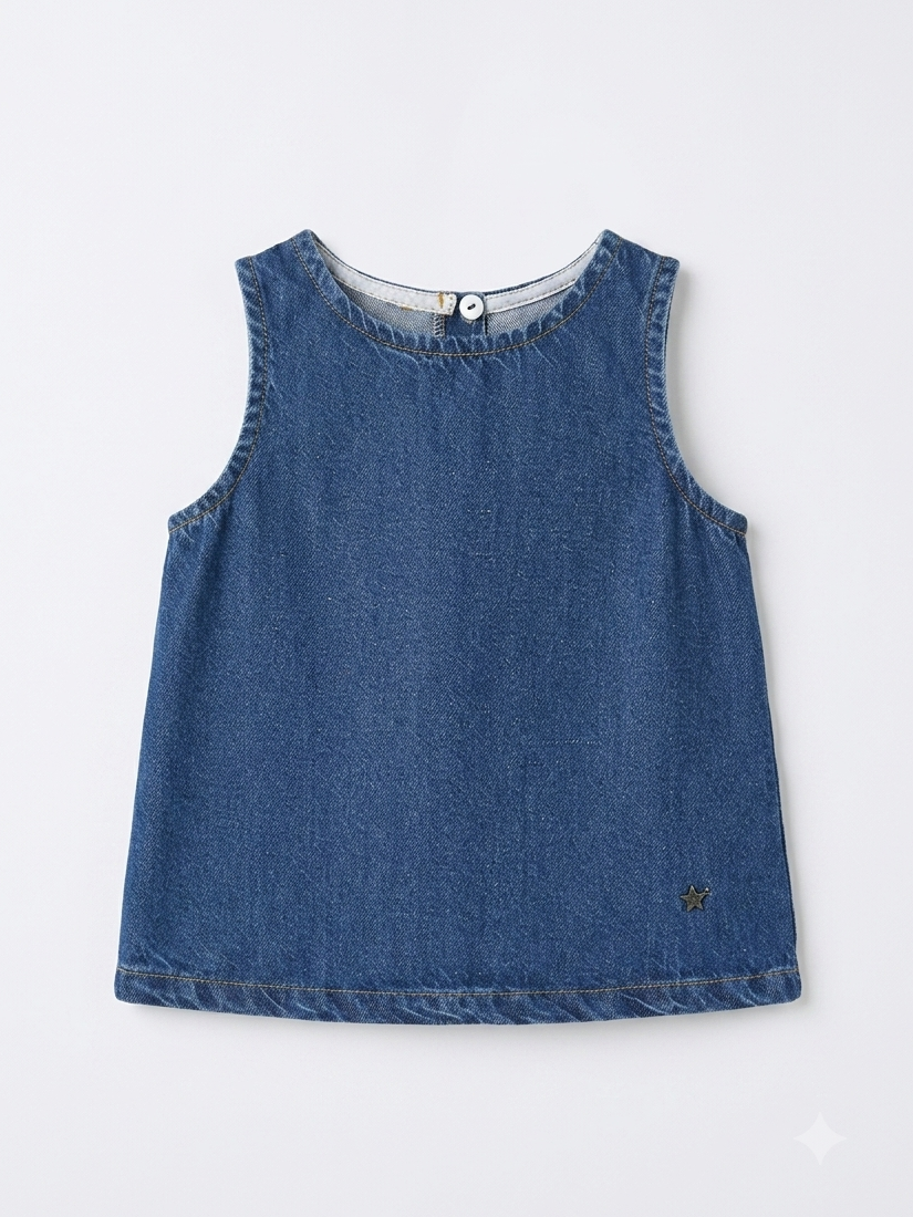 Blusa Pao Denim Azul