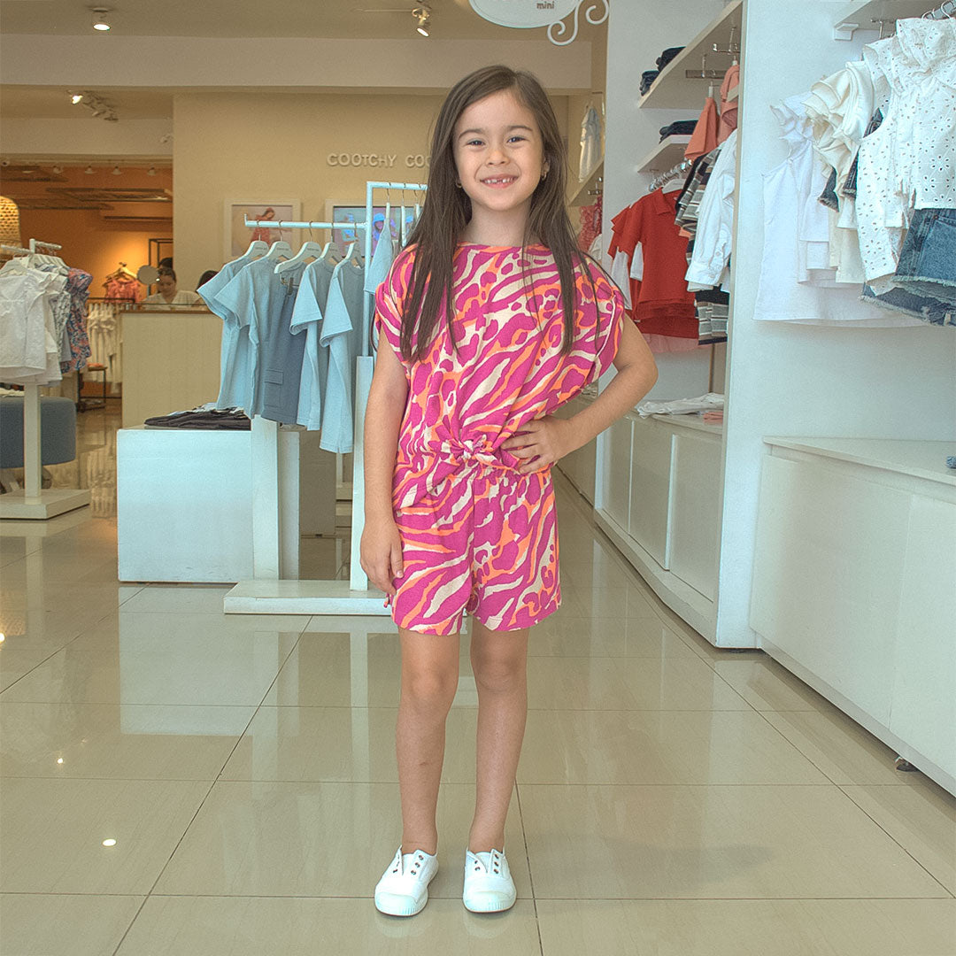 Short Merci Print Purple