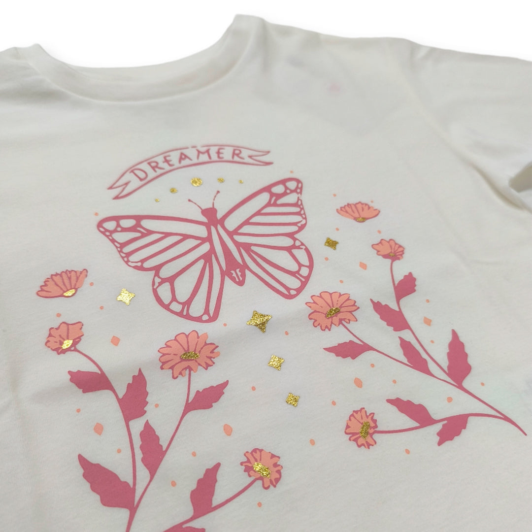 Remera Frutas Mariposa Natural Manga Larga
