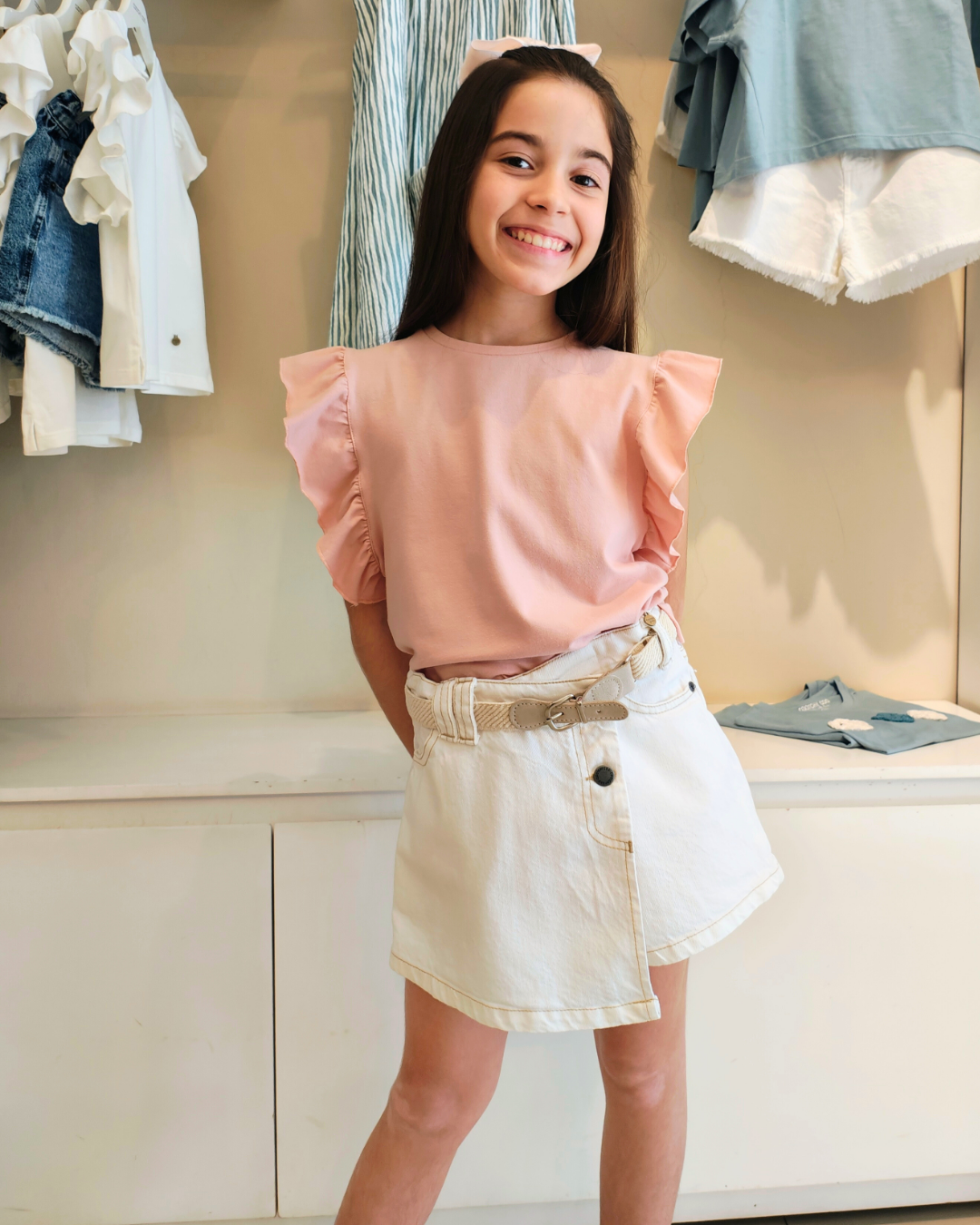 Short Pollera Lujan Natural
