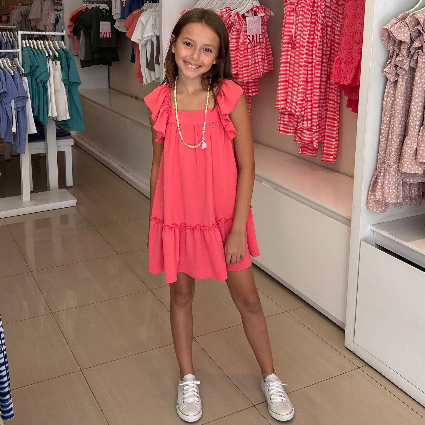Vestido Paloma Coral