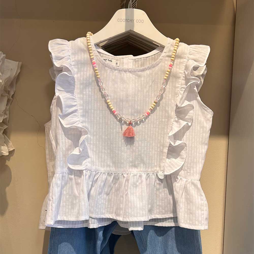 Blusa hilando rayas blanca