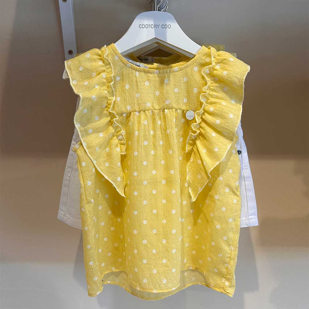 Blusa Canesu Motas Amarillo