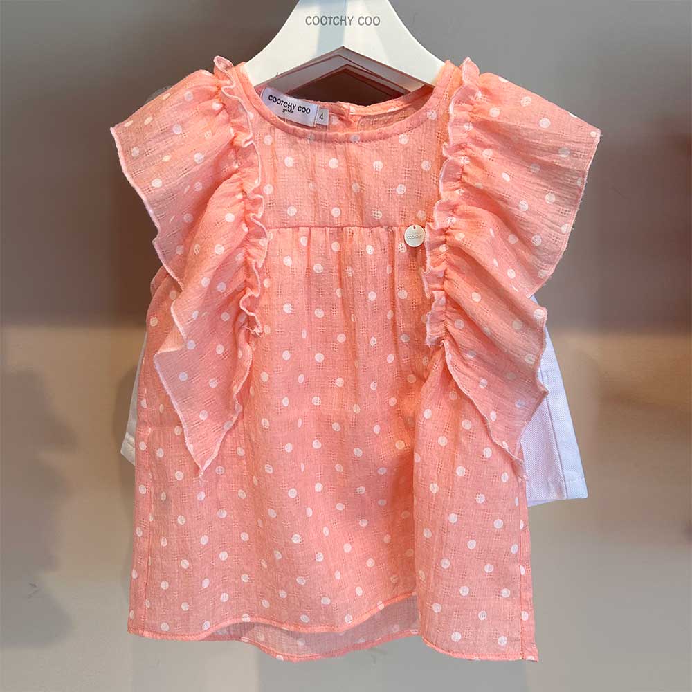 Blusa Canesu Motas Rosa