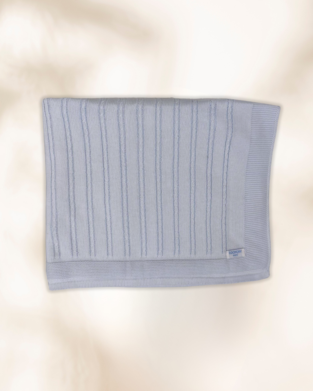 Manta Trenza Finita Celeste