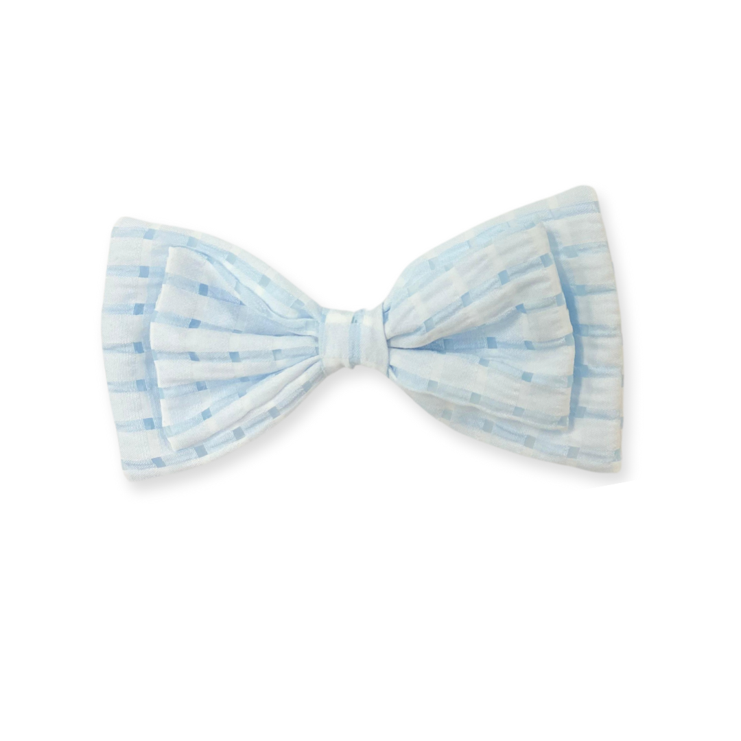 Pinza Moño Vichy Celeste