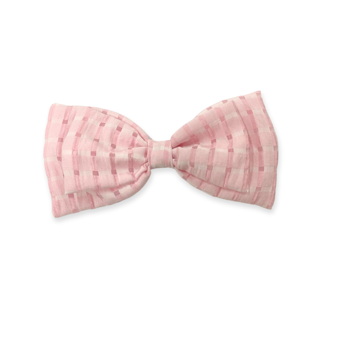 Pinza Moño Vichy Rosa