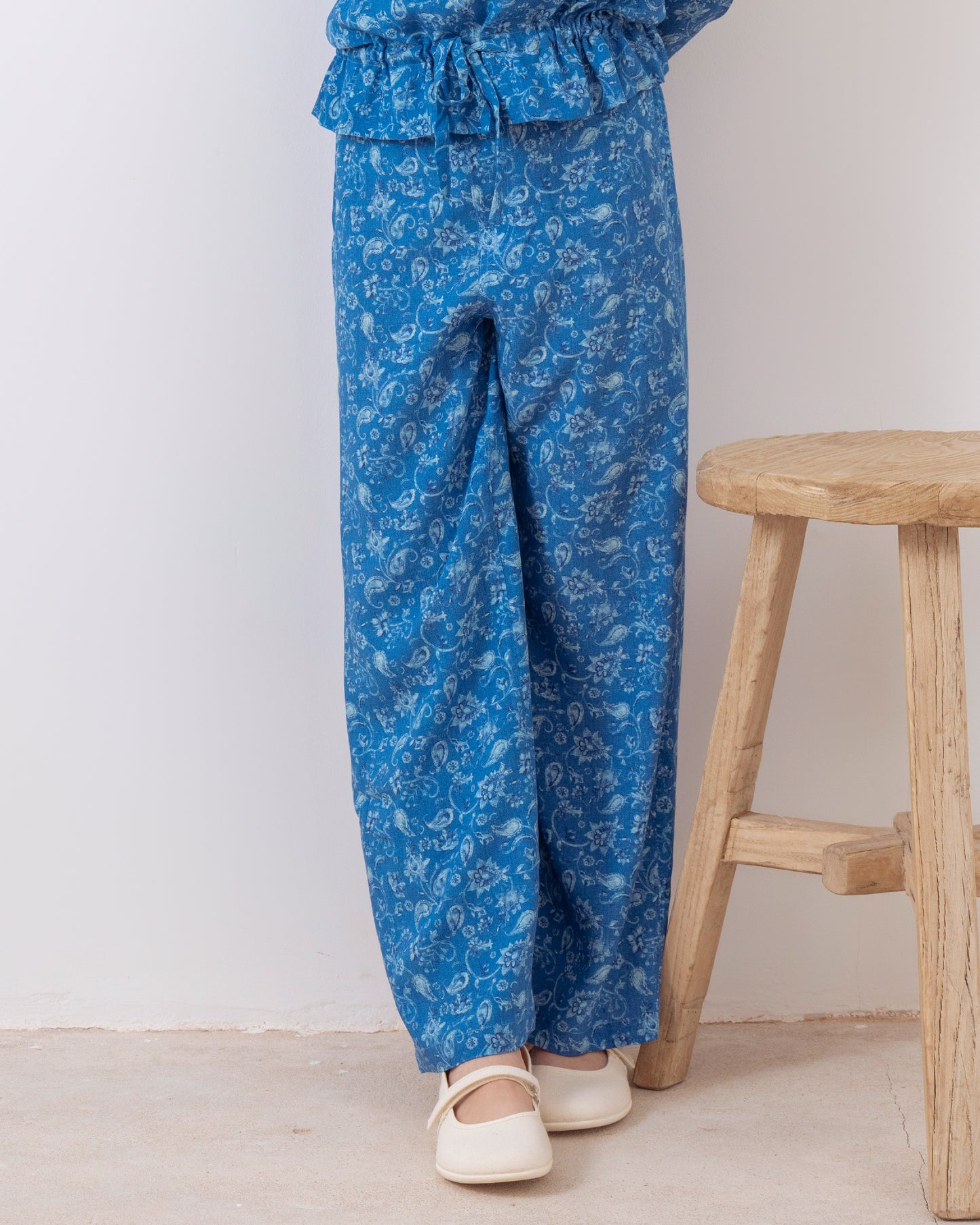 Pantalon Pau Floral Azul Denim