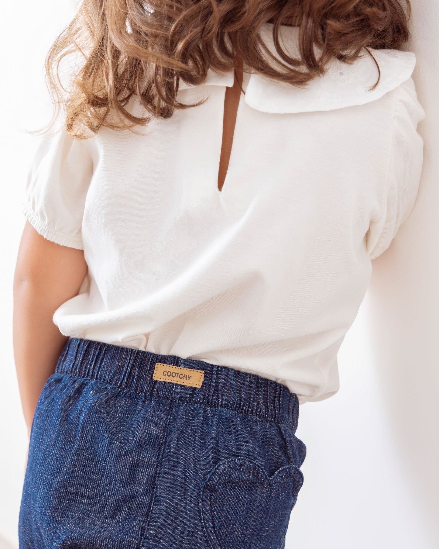 Remera Cuello Borderie Blanca