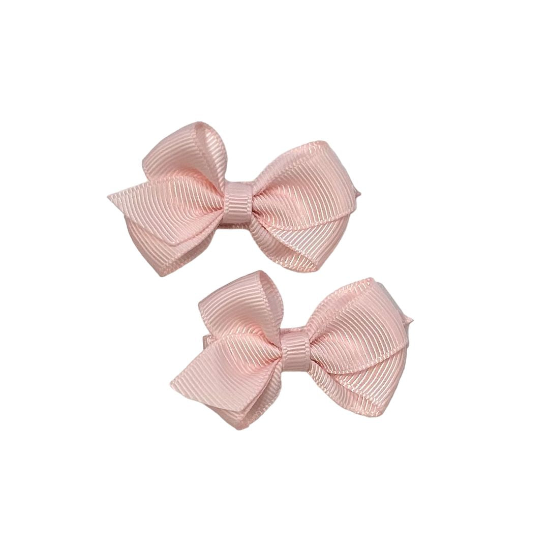 Pinza moñito par rosa claro