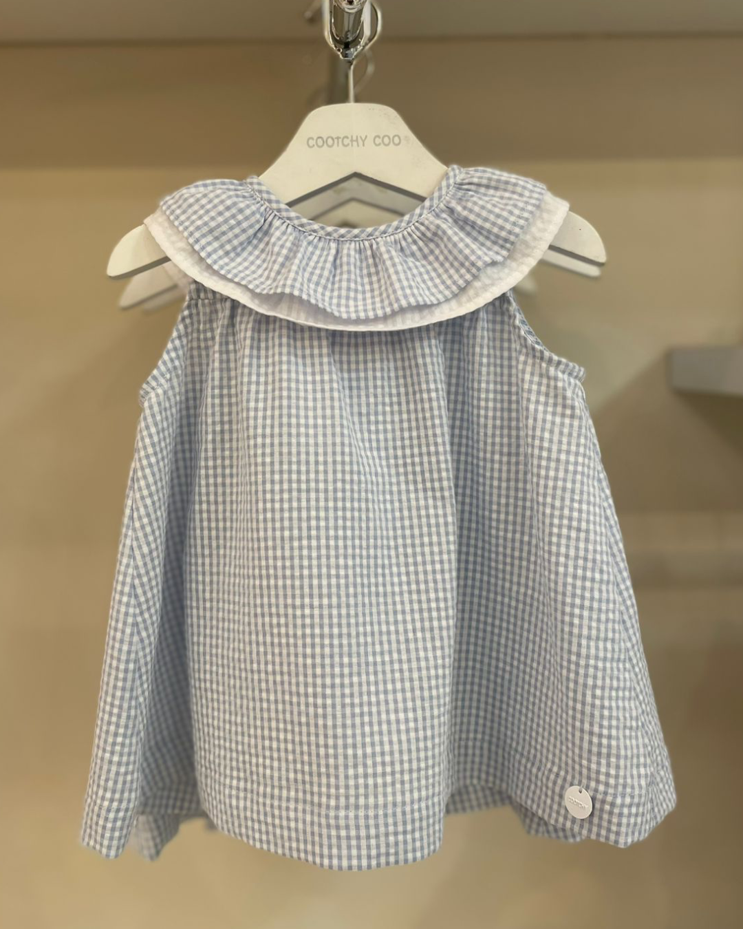 Vestido Victoria Vichy Celeste