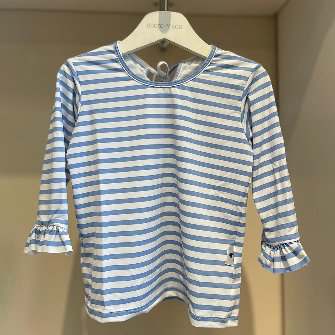 Remera de Playa Rayas Celeste