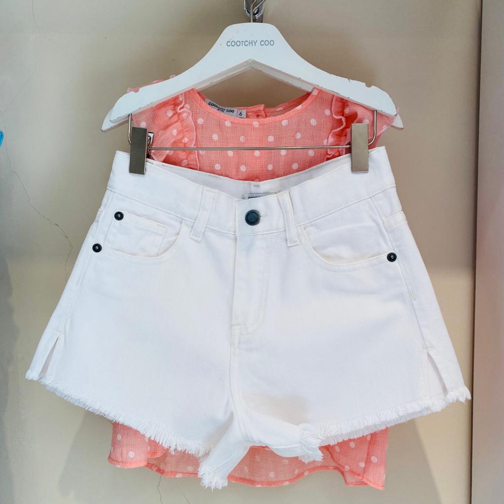 Short Denim Rotos Natural