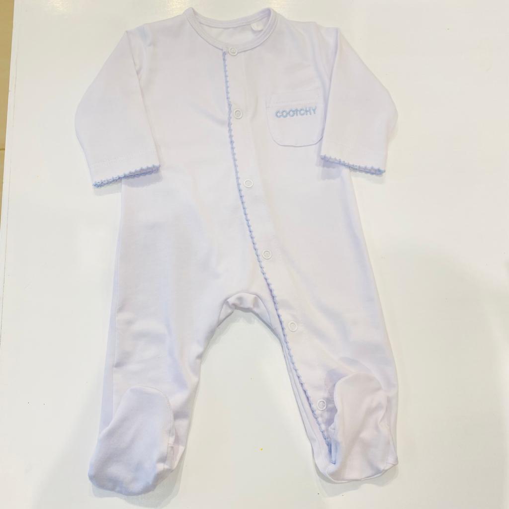 Enterito Pepe Blanco con picueta celeste