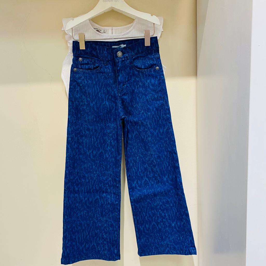Jeans Campana An. Print Azul