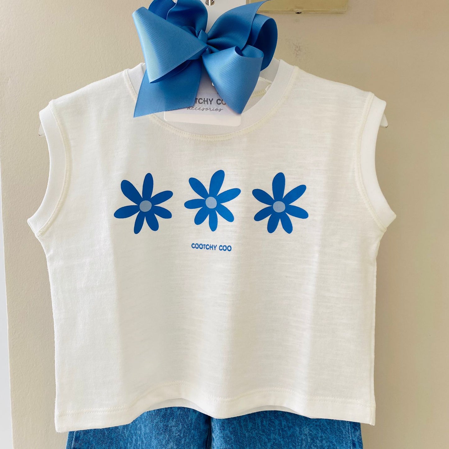 Remera Lolita Margaritas Azul