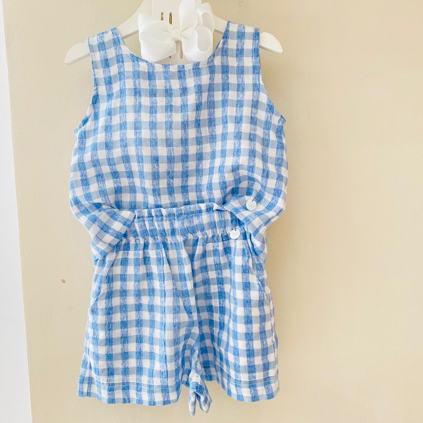 Blusa Lazo Vichy Azul