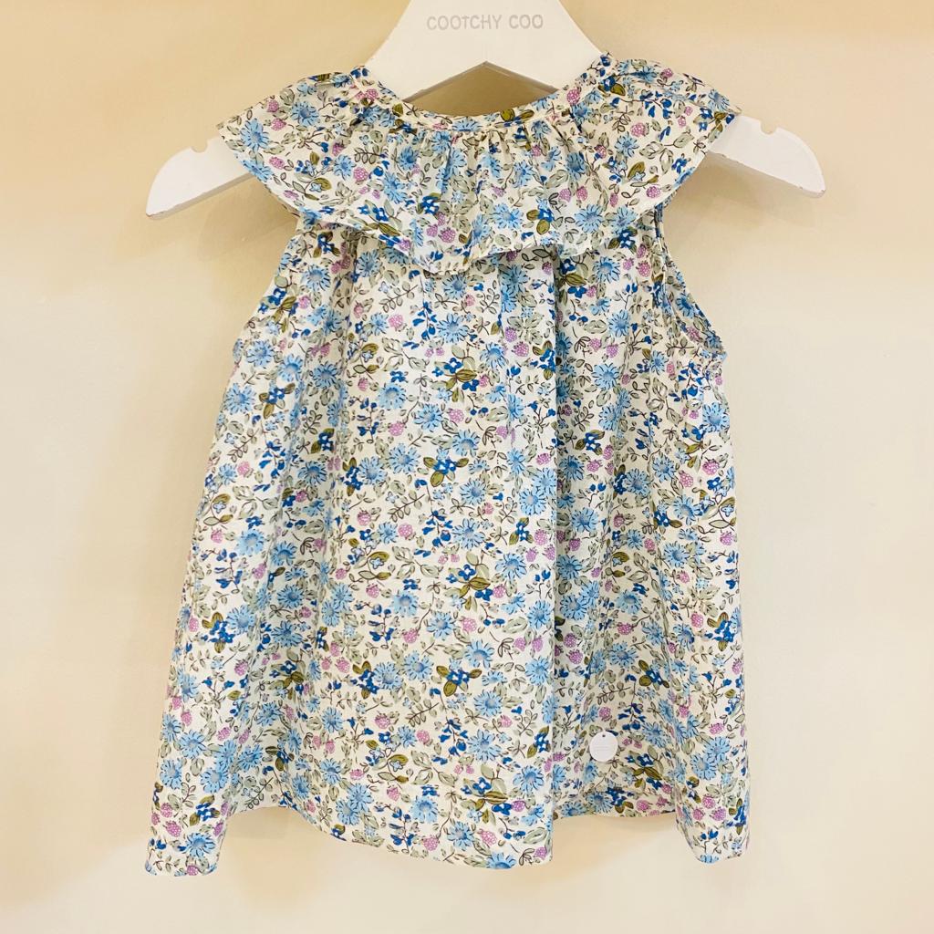 Vestido con volado florcitas