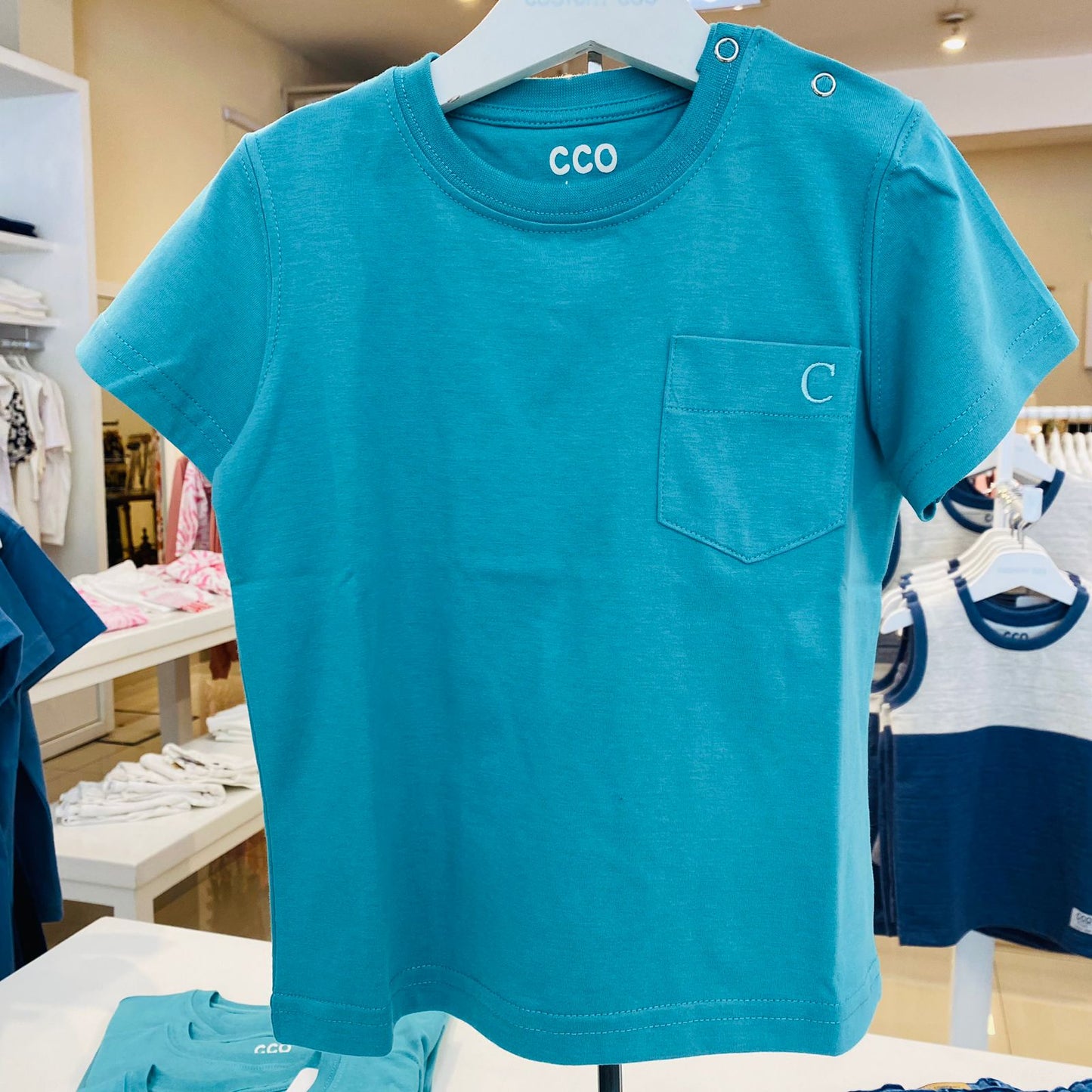 Remera Varon con bolsillo verde