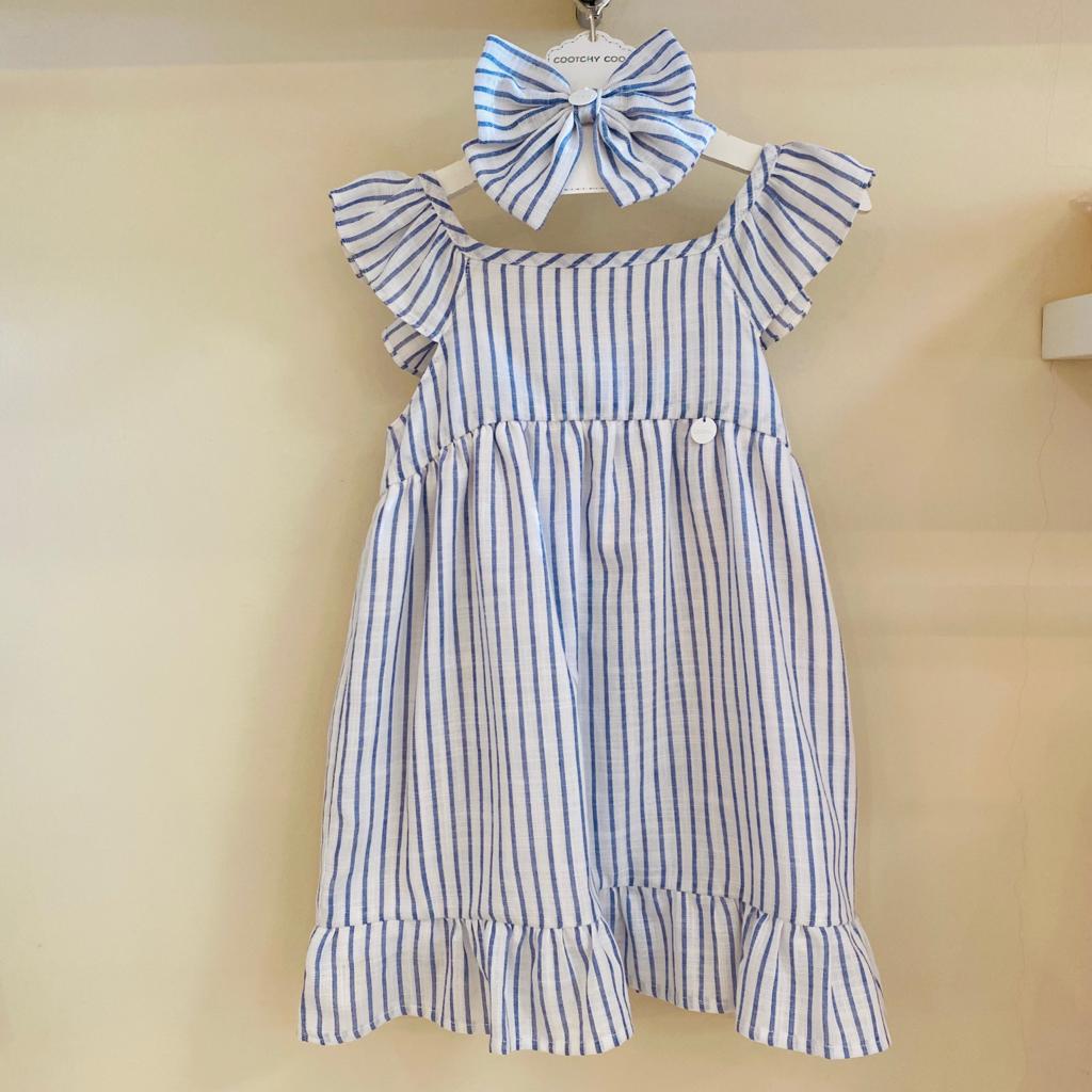 Vestido Rayas Azul Blanco